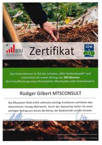 Zertifikat MTSCONSULT Verbandwald